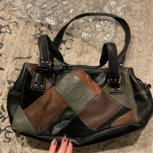 Leather and suede Fossil purse